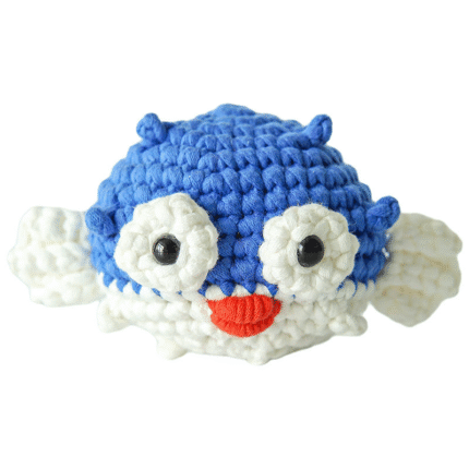 Cute blue pufferfish
